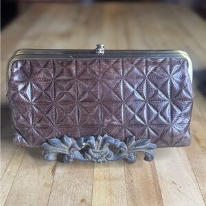 HOBO Lauren Brown Quilted Clutch